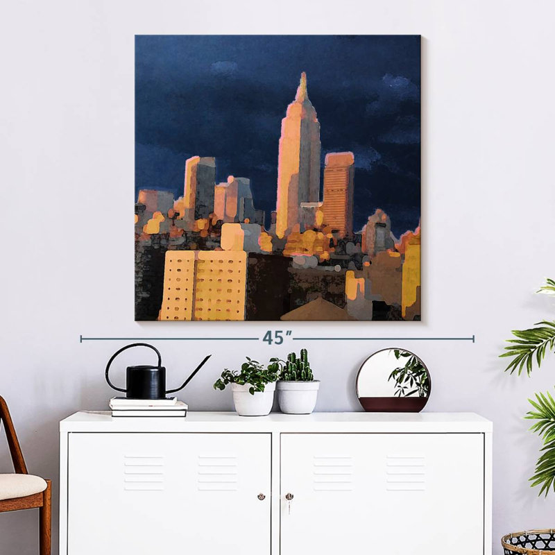 Lilie The City I, 33" H x 33" W