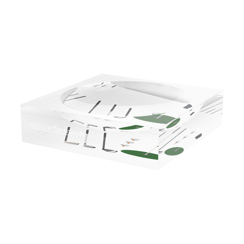 Square Abstract Decorative Tray, 8"W x 8"D x 2"H