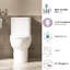 Toilette confortable avec siège 17 po, lavabo à double chasse 1,1 / 1,6, lavabo sans rebord, blanc brillant brillant 006 pour salle de bain en céramique hygiénique silencieuse