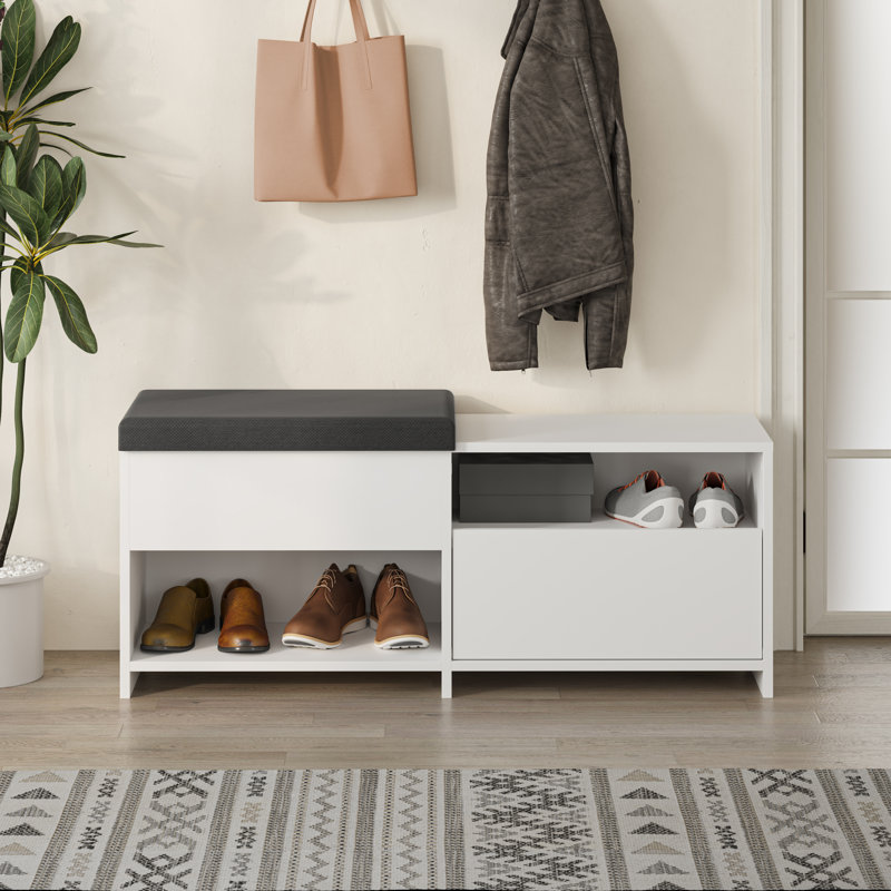 6 Pair Shoe Storage Cabinet, White