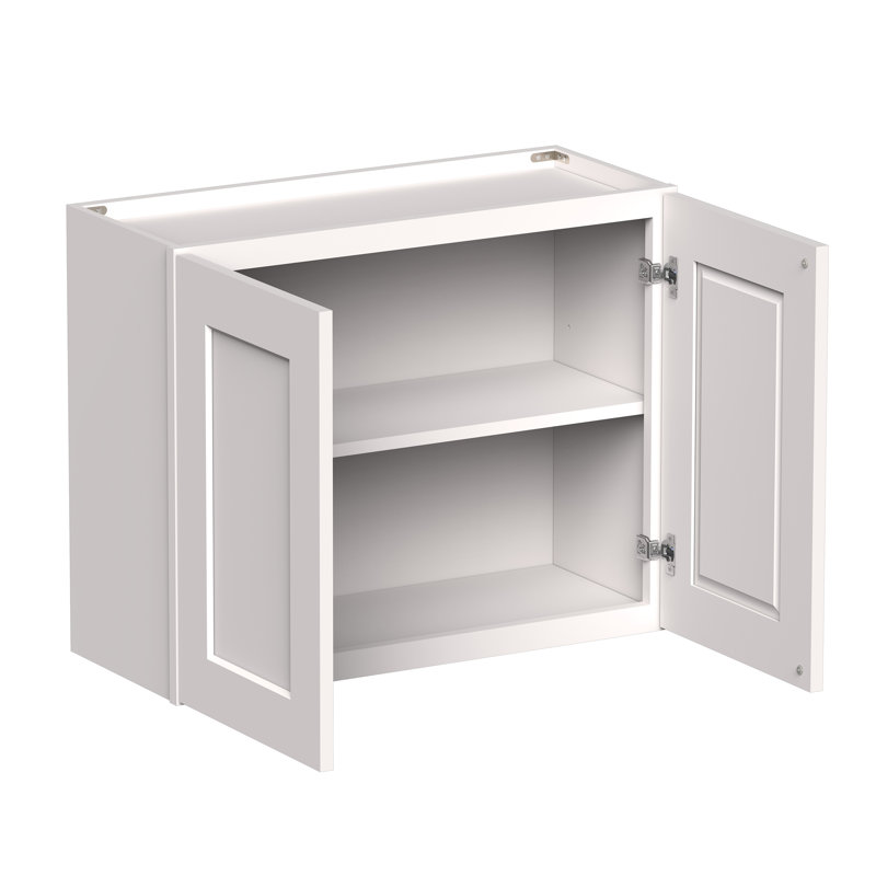 Armoire murale de cuisine blanche Casain l 30 po x H 24 po x P 12 po (poignées non incluses)