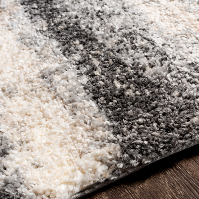 Myndi Abstract Beige/Gray Area Rug, Runner 2'7" x 7'3"