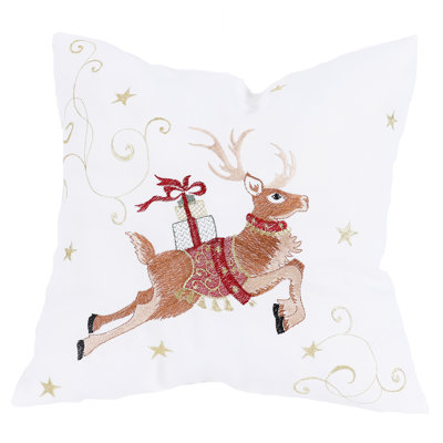 Embroidered Throw Pillow