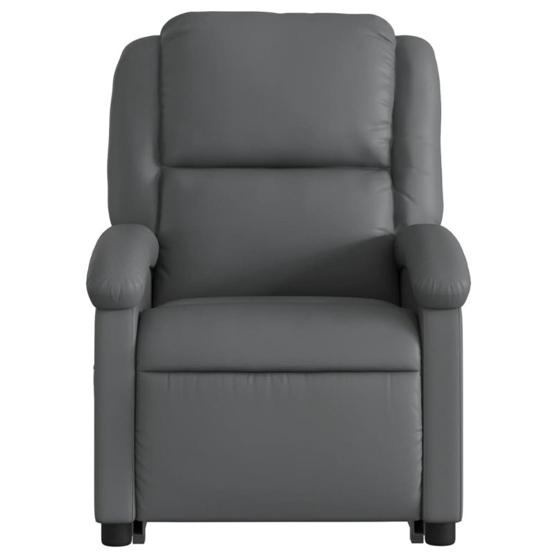  Fauteuil inclinable de massage en similicuir gris Stand Up