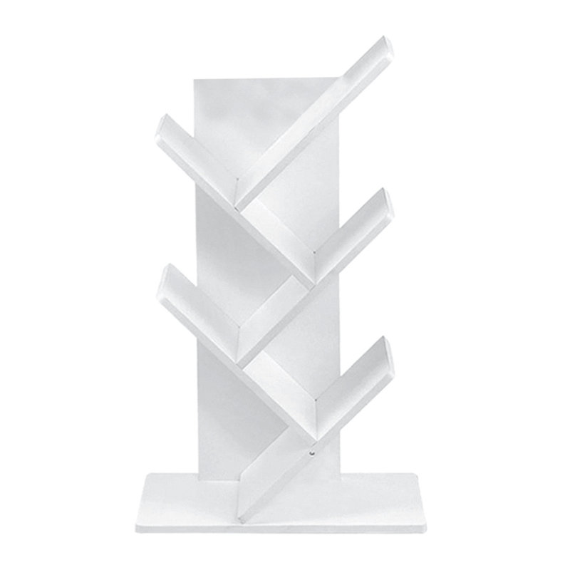 Aerowyn Geometric Bookcase, White, (6 Shelves) 60cm. H x 31cm. W x 17cm. D