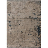 Rapture Tan/Black Abstract Luxury Area Rug