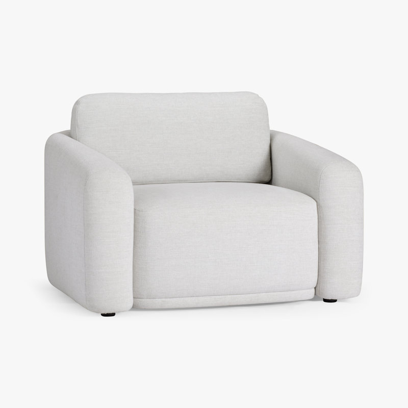 Fauteuil d'appoint rembourré Annelise, Blanc
