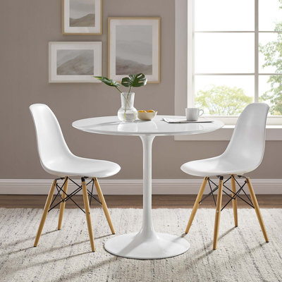 Modway Lippa 36" Round Wood Top Dining Table