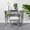 Mirrored Vanity Stool With Storage, Upholstered