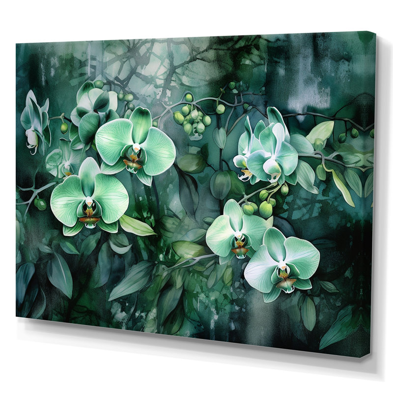 «Fantasy Green Orchid Dreamscapes II», reproduction sur toile, Toile tendue, H 12 po x l 20 po x P 1 po