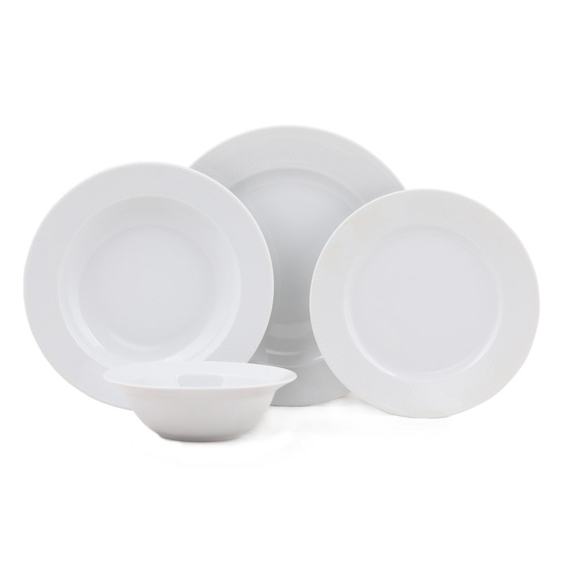 Bodenheim Porcelain China Dinnerware Set 24 Piece - Service for 6