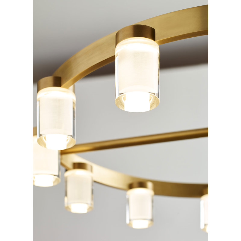 Esfera 12 - Light LED Chandelier, Natural Brass