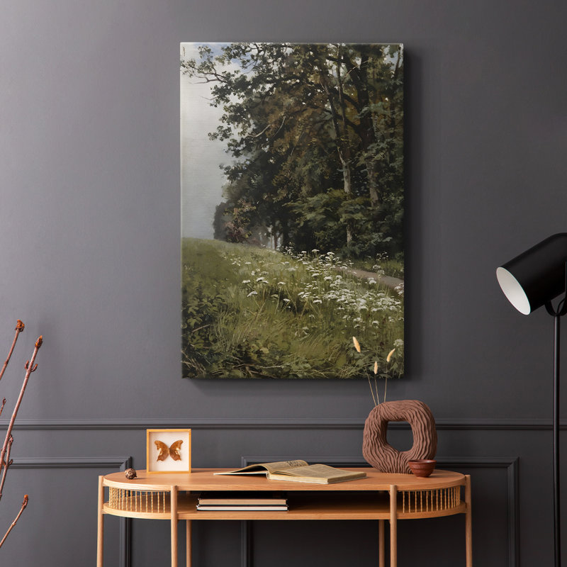 Motif floral rétro CCXCIX - galerie Cavas, H 12 po x l 8 po