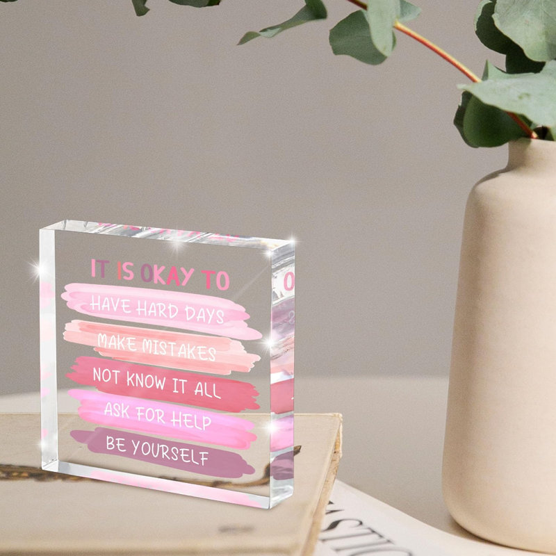 Enseigne de bureau en acrylique Inspirational