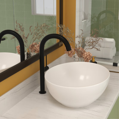 16X13 Inch White Ceramic Oval Vessel Sink For Bathroom - Stain , Chic Fixture Modern Luxurious Choice