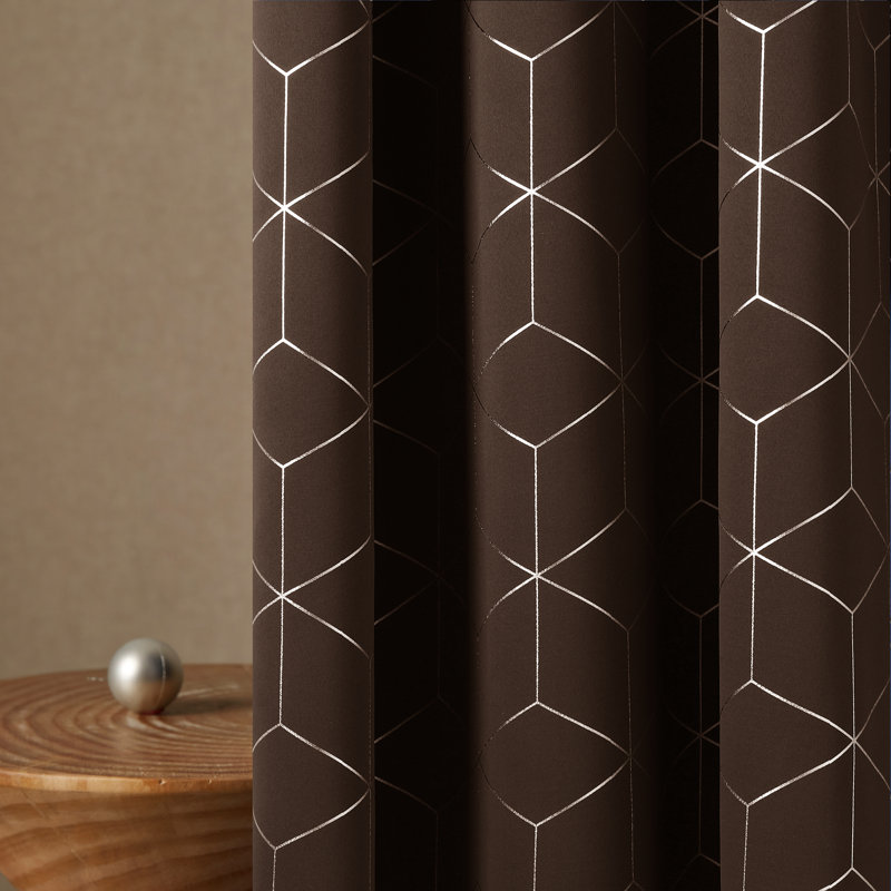 Bost Room Darkening Thermal Curtains, Width 117 x Drop 183 cm, Chocolate