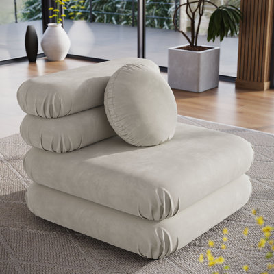 Jubilee Modular Performance Velvet Armless Chair In Mulberry