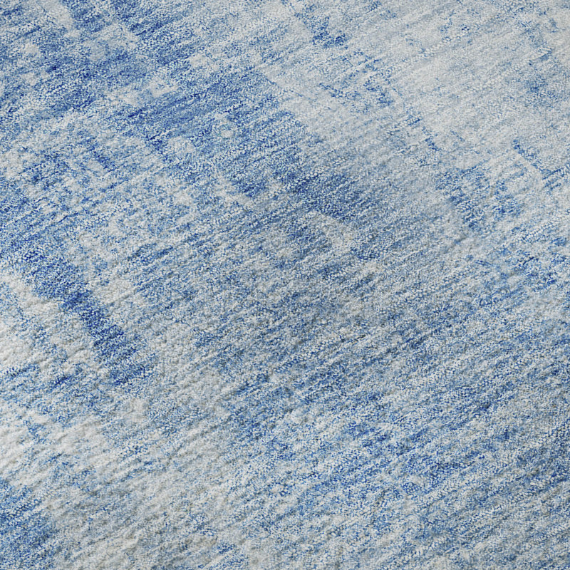 Premium Machine Washable Arnette Blue Rug, Rectangle 8' x 10'