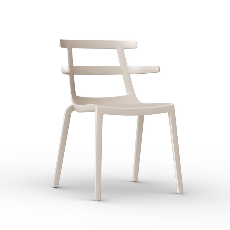 Tokyo Outdoor Dining Side Chair, Ivory