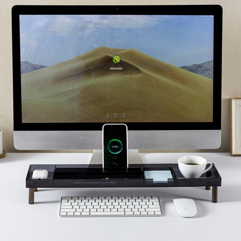Porte-fournitures de bureau Kyahna, Noir / gris