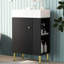 Meuble-lavabo de salle de bain 21,6 po avec lavabo en céramique et compartiment de rangement latéral à droite-2111740742