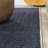 Amdrew Solid Centre Stripe Machine-Washable Navy/Gray Rug-119051734