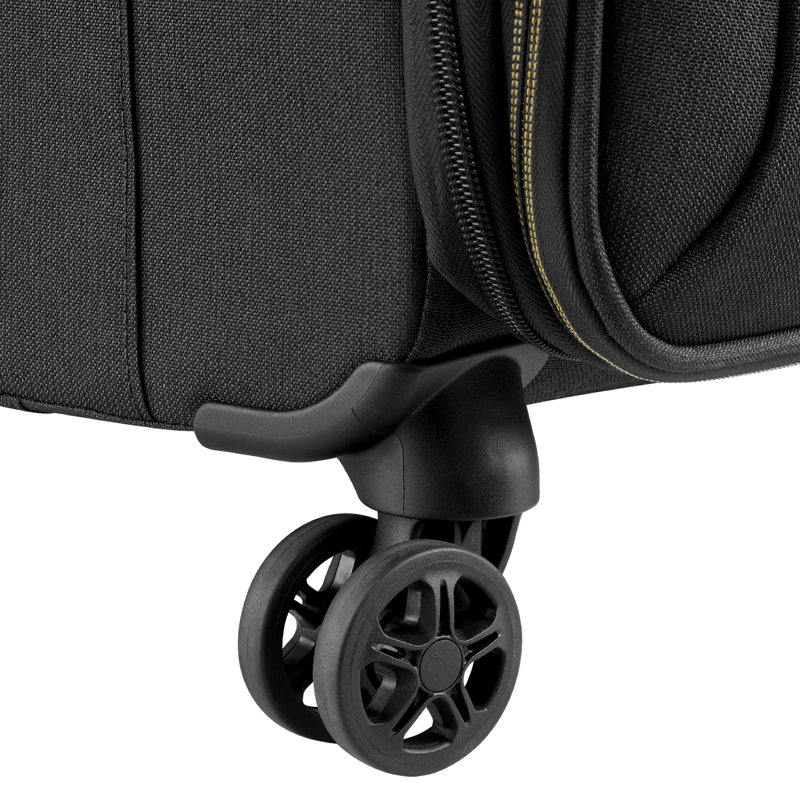 Ensemble de 3 valises extensibles Delsey Brochant 3.0, bagage à main et valises de taille moyenne et grande, Noir