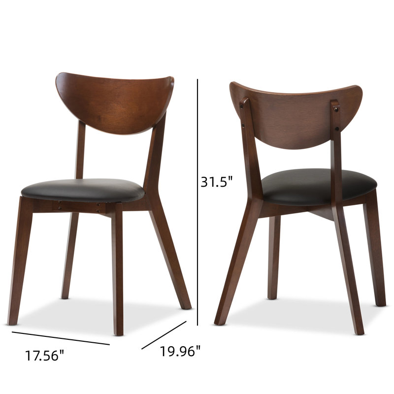 Kemmer 18.9'' H Upholstered Walnut Side Chair