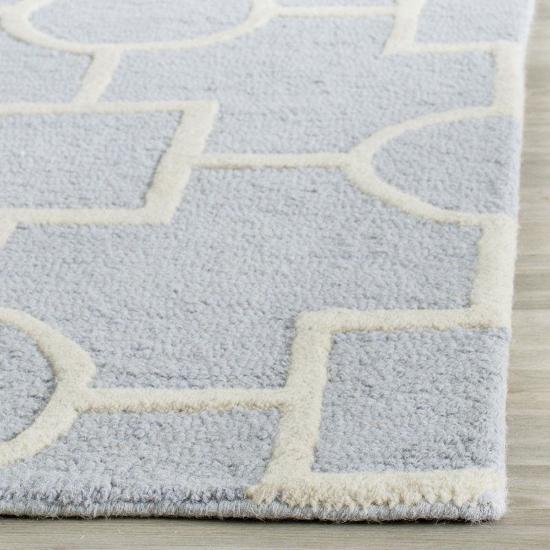 Deedgra Hand Tufted Wool Geometric Rug, Runner 2'6" x 6'