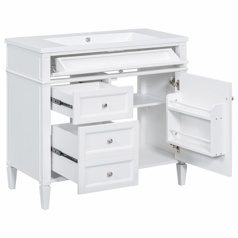 Base de meuble-lavabo simple 36 po seulement, Blanc