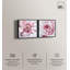 «Blush Pink Floral Art», ensemble de 2 impressions sur toile par -1158974459-1158974463-1158974401
