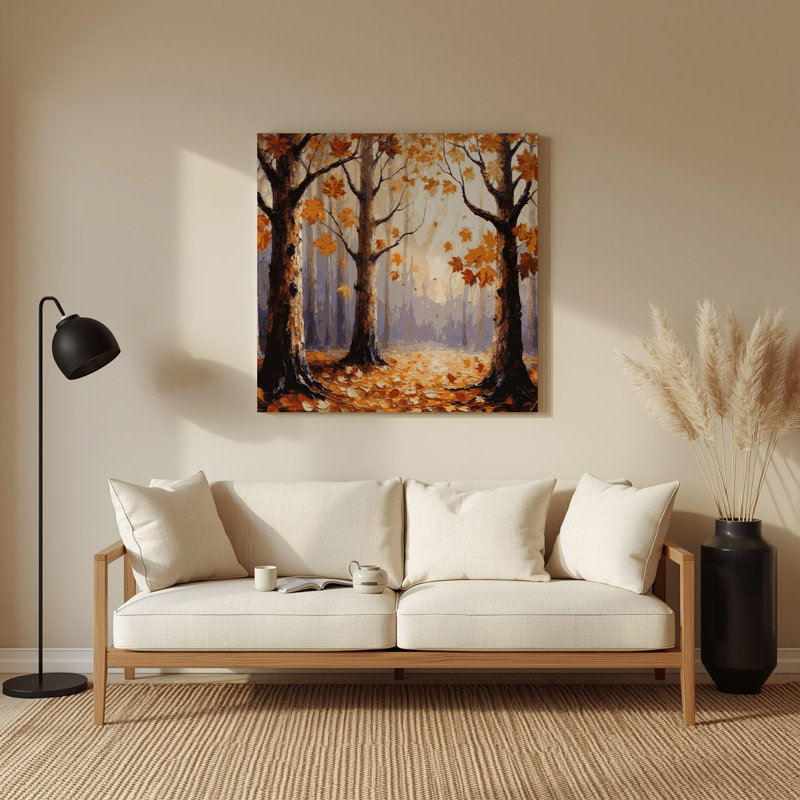 «Thanksgiving Fall Tree paysages», art mural en métal brun, H 16 po x l 16 po x P 0,05 po