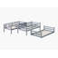 Natural Rubber Wood Triple Watsons Bunk Bed Featuring Two Built-In Ladders, Guardrails, And Detachable Design-1647144994