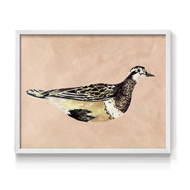«Feathered Friend IV», reproduction encadrée, H 11 po x l 14 po, Blanc