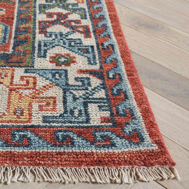 Tapis oriental en laine nouÃ© Ã  la main, Rectangle 6 pi x 9 pi