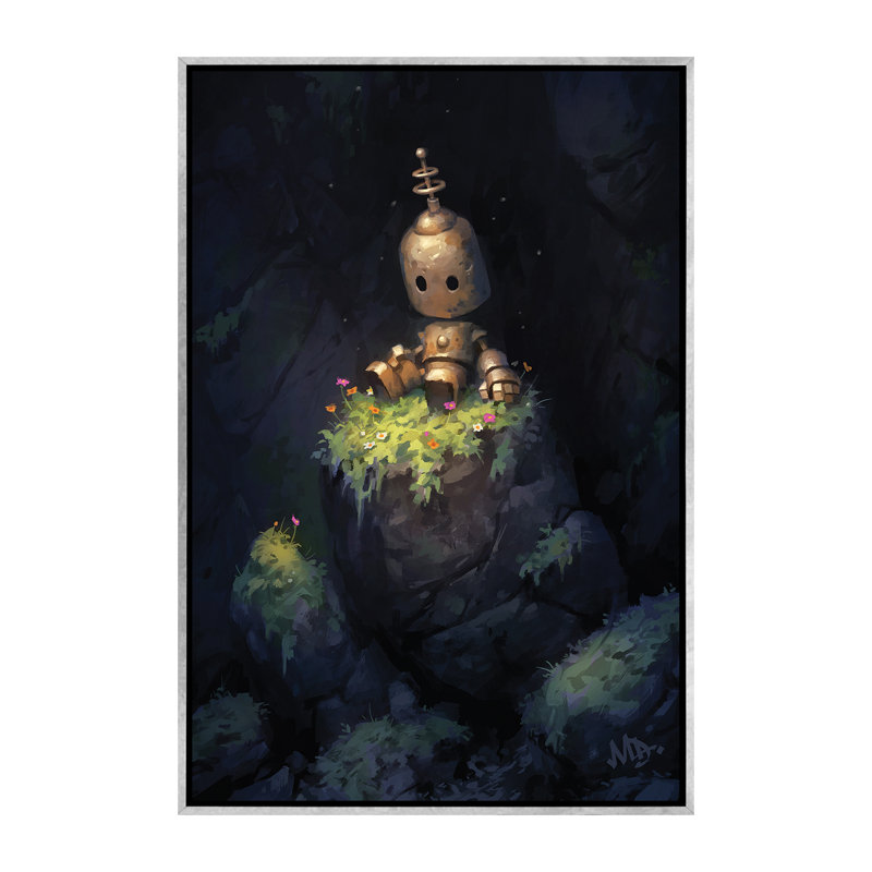 Art sur toile Secret Garden, H 60 po x l 40po x P 1,5 po, Toile avec cadre argenté
