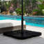 Base de parasol d'extérieur stable, noire et robuste avec base croisée pour parasols de patio