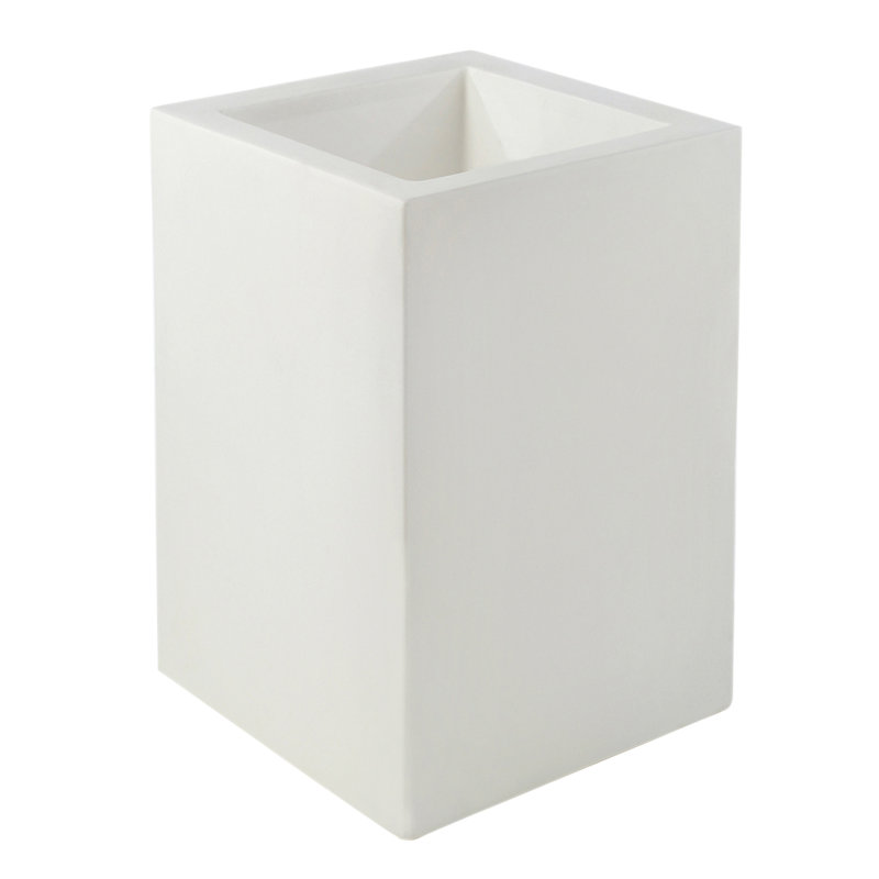 Cubo Resin Pot Planter, 35.5" H x 23.5" W x 23.5" D, Ice