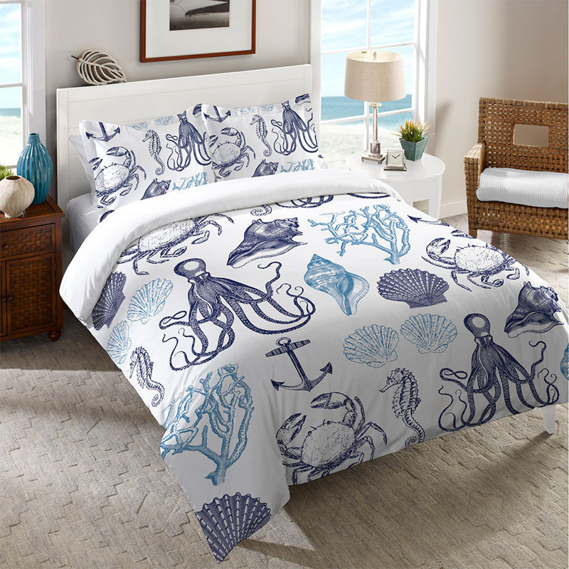 Navy Coastal Cotton Pillow Sham