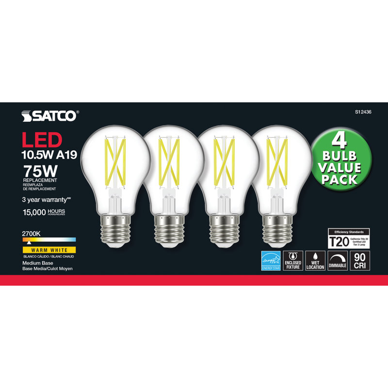 10.5 Watt LED Bulb, 2700K