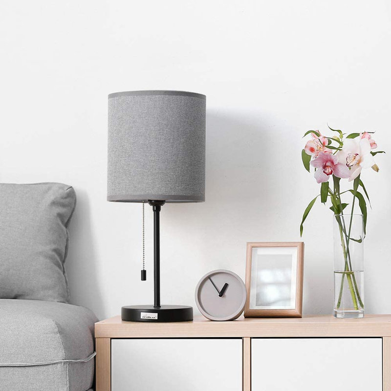 Federigo Metal Table Lamp, Gray