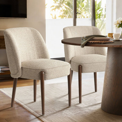 Upholstered Solid Wood Back Side Dining Chair