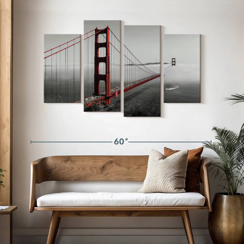 Golden Gate Foggy, H 32 po x l 52 po