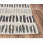 Tapis rayé en laine touffeté à la main ivoire / gris-684392373