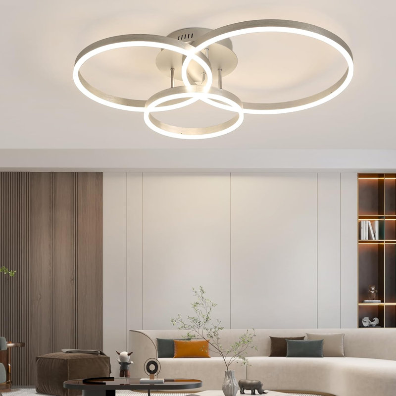 3-Light Dimmable LED Flush Mount