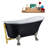 55" Streamline Clawfoot Soaking Acrylic Bathtub With Drain, Clawfeet, and Bamboo Tray-66366763-66366766
