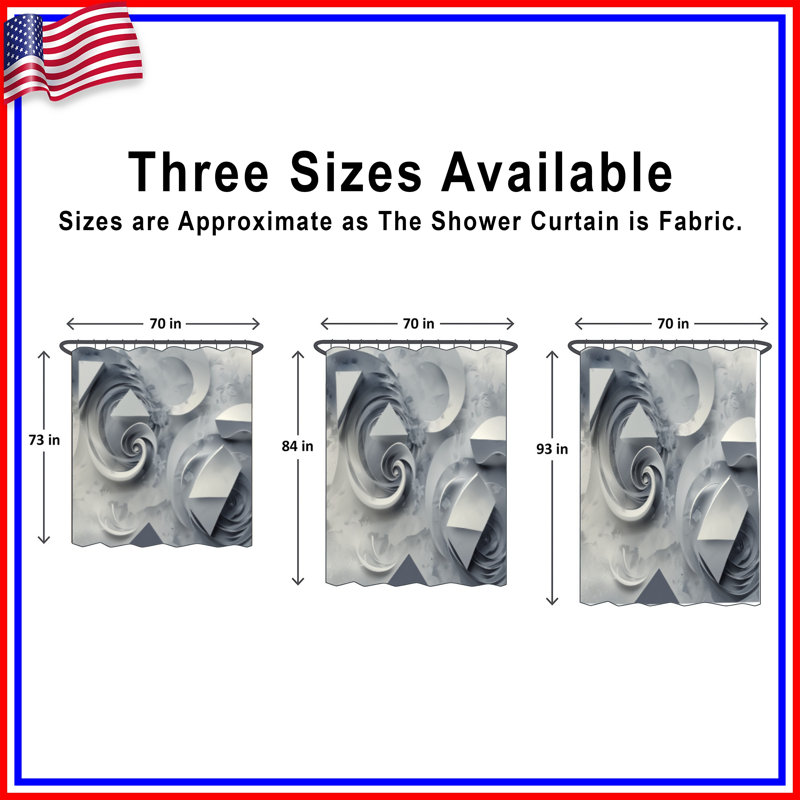 Rideaux de douche à formes géométriques abstraites très longs, 70in W x 93in H