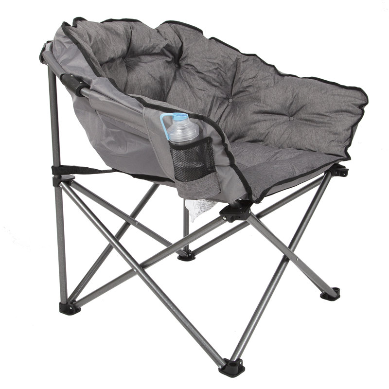 Chaise de terrasse avec coussins Ravenwood, Gris