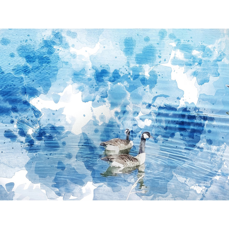 Canadian Geese 2517 Print by Chamira Young, Black Framed Paper, 17.25" H x 21.25" W