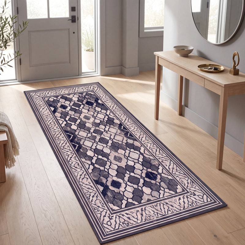 Tapis Langley moderne à motif mosaïque mouchetée abstraite gris et noir, lavable en machine, antidérapant, à poils courts, pour intérieur et extérieur, adapté aux animaux domestiques, idéal pour le salon, la chambre, la salle à manger, l'entrée, le corridor ou le bureau.